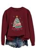 Todo reservado para cartas de Navidad diversión en stock suéter casual de cuello redondo estampado europeo y americano al por mayor
