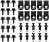 Cubierta protectora para coche, tornillo de hierro para carrocería, parachoques, guardabarros, revestimiento, soporte de clip en U de metal de empuje y tracción