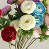 Nuevo producto: 3 Cabezas de Flores Secas, Loto de Mil Capas, Flores Artificiales para Banquete de Compromiso, Arreglo Floral de Boda, Flores Falsas Jardín Monet Azul-Morado