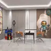 Celebridad en línea papel tapiz de rejilla de madera 3D estilo simple marca de moda de alta gama fondo de estudio de transmisión en vivo tienda de ropa para niños