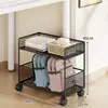 Estante sob a mesa, pequena estante ao lado da mesa, móvel com rodas, carrinho lateral para mesa de escritório, armário de armazenamento de livros