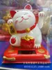 2018 Gato da Sorte Solar Boneca Enfeites de Carro Desenho Animado Acenando Gato de Bênção Decoração de Carro Primeira Geração de Cabelo