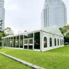 Liri ofrece carpa de boda romántica impermeable para sombra de sol, carpa de vidrio estilo europeo para bodas al aire libre, alquiler con soporte para aire acondicionado