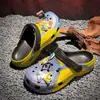 Pantalones de overol nuevos de dibujos animados transfronterizos Zuecos estilo ojo de Minion Sandalias de playa para exteriores Mi Villano Favorito