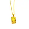 Collar Colgante Cuadrado Pequeño de Gato de la Suerte Hielo Triturado Estilo Nuevo para Mujer, Cadena para Clavícula Exquisita Linda de Lujo Ligero Venta al por Mayor