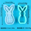 Molde para Vela Perfumada de Coelho Coração de Cristal Epóxi DIY Ornamento de Coelho da Páscoa de Gesso Molde de Silicone