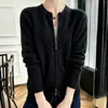Cárdigan de Punto con Doble Cremallera para Mujer Otoño/Invierno 2026, Cuello Redondo, Suéter Grueso de Jacquard, Corte Holgado, Prenda Exterior, Top de Moda