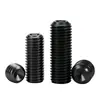 Tornillos de Fijación con Cabeza Avellanada Estándar Británico y Americano Grado 12.9, Tornillos Sin Cabeza de Allen, Tornillos de Fijación para Máquina 2 # 4 # 1/4
