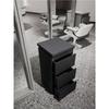 Herramientas de Barbería Mostrador Peluquería Especial Acero Inoxidable Peluquería Gabinete de Doble Cara Almacenamiento con Cajón Portafan