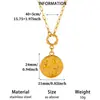 Collar colgante con temática oceánica de perlas y mundo submarino, transfronterizo europeo y americano, para mujer, cadena para la clavícula de estilo oceánico para vacaciones en la playa, para mujer