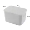 Caja de almacenamiento de escritorio de estilo japonés con tapa, caja organizadora de cosméticos, caja de almacenamiento para el hogar, cesta para artículos diversos, caja de almacenamiento de ropa de plástico