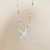 Collar de Estrellas de Mar con Cuentas Dopamina Primavera y Verano para Mujeres en Vacaciones en la Costa, Accesorios Dulces y Frescos de Cadena para Clavícula Apilables para Fiesta en la Playa