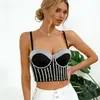 Productos Más Vendidos de Aliexpress: Sujetador sin tirantes tejido a mano con perlas, Top tubular de moda para rendimiento con pedrería, Sujetador acolchado con ballenas