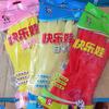 Guantes de arroz rojo y blanco Happy Baby para mujer, de goma, látex, cuero, finos, impermeables, para lavar platos, lavar la ropa, limpiar el hogar, tareas del hogar