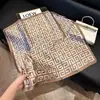 Pañuelo de Seda 70 Cuadrado Moda Coreana de Alta Gama Versátil Profesional Seda Sintética Pequeño Pañuelo de Cuello Estampado Retro Pañuelo de Seda para Mujer