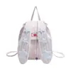 Mochila Linda de Conejo para Niñas, Estudiantes de Secundaria y Preparatoria, Mochila Rayada Ligera Versátil Bidimensional Venta al por Mayor Transfronteriza