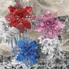 Bestseller transfronterizo 9CM flores artificiales decorativas de plástico corona de Navidad DIY decoraciones colgantes decoraciones para fiesta de Navidad al por mayor