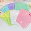 Bolsa de hueso de color transparente para joyería, bolsa sellada para brochas de maquillaje, bolsa autosellante de color macarrón, bolsa holográfica gruesa.