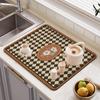 Tapete Drenante para Barra de Cocina Posavasos Absorbente de Grafeno Tapete Aislante para Mesa de Té Secado Rápido Sin Lavar para Tazas y Vasos Mesa