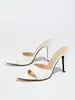Sandalias de tacón alto para mujer, Mocasines de punta fina con tacón de gatito, Zapatos de fiesta para discoteca de primavera y verano, Zapatos marrones chocolate para mujer, Tacones de aguja de moda