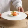 Placa Superior de Piezas de Lluvia de Meteoros de Fábrica Hotel Restaurante Sentido Avanzado Plato de Sombrero de Paja Plato para Cocinar Platos de Estado de Ánimo Plato de Cerámica para Postre