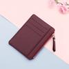 Billetera para tarjetas ultrafina para mujer Monedero coreano Tarjetero con cremallera Color caramelo Estudiante Autobús Tarjetero bancario Bolsa para dólares estadounidenses