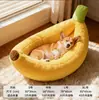 Nueva Cama para Mascotas Plátano Amarillo Custard Curativo Cama Abrazo de Plátano Cama para Gatos Cama para Perros Cálida Gruesa Dormir Mascotas Cama para Gatos