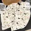 Novo Pijama Fofo de Estudante Tamanho Grande com Bojo para Mulheres, Estilo Primavera e Verão, Pode Ser Usado Fora de Casa, Conjunto de Roupa de Casa Três Peças Soltinho
