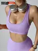 Nuevo conjunto de yoga transfronterizo: Shorts de fitness tipo durazno sin costuras que levantan los glúteos con almohadillas en el pecho, top deportivo y sujetador de yoga