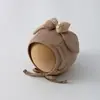 Touca para Bebê para Primavera e Outono com Laço, Estilo Princesa, Protege a Moleira, Fofa Touca de Amarrar para Recém-Nascidos e Bebês Pequenos