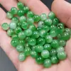 Cuentas sueltas de jade semilla de hielo jade verde Yang cuentas sueltas al por mayor cuentas redondas de 8 mm cuentas sueltas diy cuentas de jade base blanca cuentas verdes
