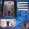 Populares Pegatinas de Calavera Blancas y Negras para Ventana de Comercio Exterior de Halloween, Pegatinas Electrostáticas Transparentes de PVC sin Adhesivo, Decoración del Hogar Transfronteriza al por Mayor