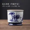 Xícara de chá de porcelana azul e branca vintage, xícara de chá de cerâmica para uso doméstico, adequada para cerimônias de chá chinesas, consumo de chá e degustação de chá, xícara individual, tigela de chá estilo japonês