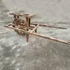Carrinho de monociclo antigo de madeira carro de equilíbrio jogo pai-filho jardim de infância atividade de desenvolvimento ao ar livre adereços para atividade de team building