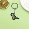 Llavero Creativo Serie Loro Moda Dunhuang Llavero de Coche PVC Goma Suave DIY Decorativo Llavero para Mochila Escolar