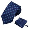 Corbata de alta gama para negocios, pañuelo de bolsillo, 3 piezas, regalo para hombre, vestido de boda, corbata de poliéster de seda, corbata de traje