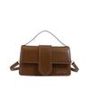 Cross-border atacado portátil pequena bolsa quadrada feminina 2025 nova francesa de alta qualidade flip cor sólida bolsa crossbody da moda
