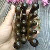 Atacado do Fabricante Yuxian Pente de Sândalo Dourado para Mulheres 10cm Pente Massageador Esférico Esculpido com Gravação de Logo Grátis
