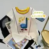 Camiseta de Manga Corta para Niña 2026 Nuevo Verano Elegante Top Infantil Lindo Bloque de Color Manga Media Camiseta Básica Tendencia
