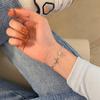 Estilo Coreano ins Moderno Fresco de Moda Pulsera Desgastada Estilo Frío Simple Distintivo Pulsera de Cadena Pulsera de Eslabones