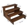 Estante con Forma de Escalera de Madera Maciza al por Mayor, Estante Ampliado para Almacenamiento de Pulseras, Estante de Exhibición para Cuentas Budistas y Joyería, Soporte de Exhibición para Pasadores