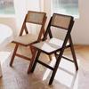Cadeira Wabi-Sabi Cadeira Dobrável de Rattan Estilo Japonês Cadeira de Jantar Casa Celebridade da Internet Estilo Tronco B&B Lazer Cadeira Tecida Cadeira de Escritório