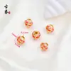 Estilo Chinês Tradicional Esmalte Cloisonné Gotejamento de Óleo Contas Redondas 8mm Contas Espaçadoras DIY Pulseira Feita à Mão Acessórios para Miçangas Materiais