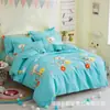 Fábrica funda de edredón suave y amigable con la piel pieza única impresión cepillada ropa de cama cepillada sábana funda de edredón puesto venta al por mayor