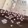 Arte de Unhas Estrela Cintilante Zircônia Estrela de Cinco Pontas Strass Prata Champagne Misturado Mini Irregular Fundo Plano Decorações de Unha