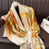Bufanda Nueva de Seda Simulada, Bufanda Larga de Brocado, Moda Primavera y Otoño, Versátil Chal de Protección Solar de Verano, Turbante