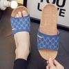 Pantuflas de Lino Feizhijia para Mujer, de Punta Abierta para Todas las Estaciones, Casuales para Pareja, Antideslizantes para Interiores para Hombre, Transpirables, Cómodas y Absorbentes del Sudor