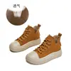 Zapatos de mujer de caña alta 2026, zapatillas casuales versátiles de suela gruesa de lujo ligero, zapatos de mujer de caña alta con estampado de leopardo