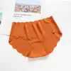Conjunto independente] Roupa íntima feminina sem costura de peça única Seda de Gelo ondulada para menina respirável tamanho grande calcinha de cintura baixa