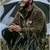 2023 Nueva Estación Independiente Transfronteriza Europea y Americana Otoño/Invierno Sudadera Casual de Franela con Felpa y Bolsillo con Botones